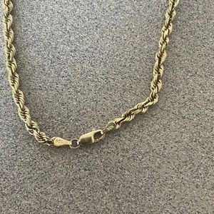 10k solid gold rope chain
